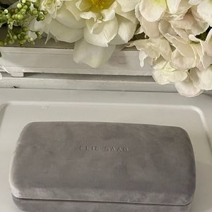 Ellie saab gray velvet hardshell sunglass case